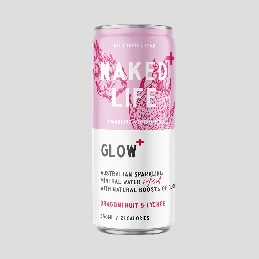 Naked Life GLOW+ Sparkling Nootropics - Dragonfruit & Lychee