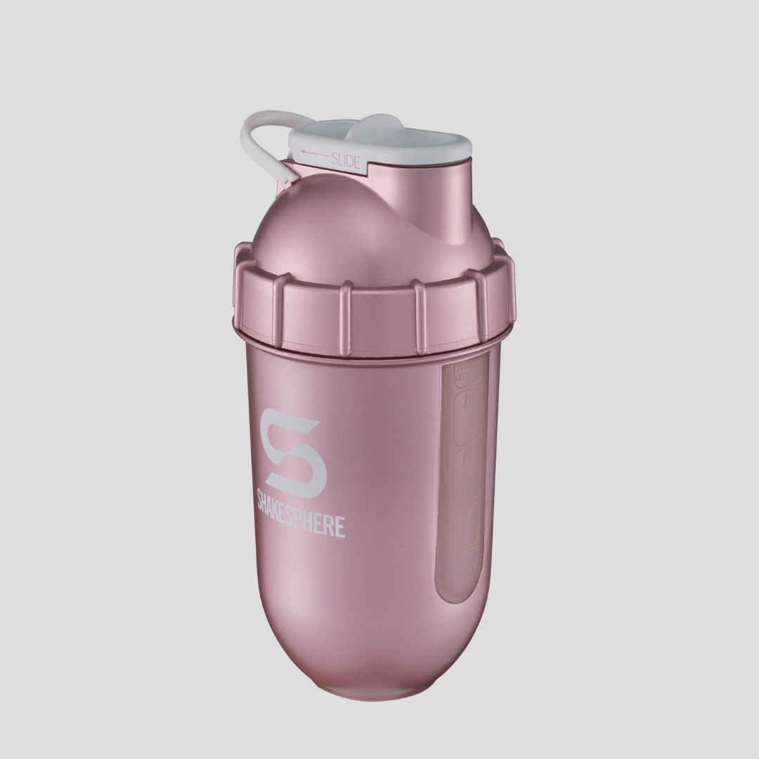 ShakeSphere Tumbler View 700ml - Rose Gold with Clear Window